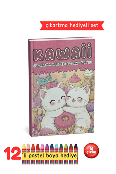 Pembe Yayınevi Çocuk Boyama Kitabı Seti - Kawaii Boyama Kitabı Pembe Set
