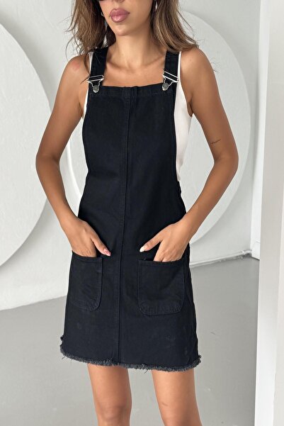 XRAY JEANS Γυναικεία Μαύρη Ζαντάρ Σαλοπέτα με στενό λουράκι Gardener