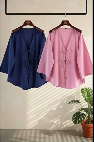 blackbonds Кімоно з зав'язкою спереду, 2-х кольорів, рожевий та темно-синій, blackbonds