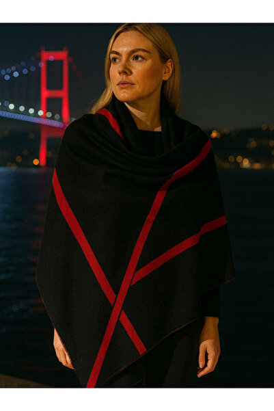 Fiore Modal Cashmere Double Sided Shawl Red