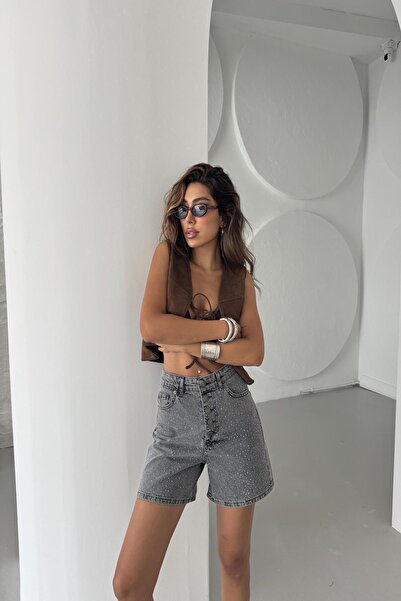 XRAY JEANS Women's Stoned Jeans Summer Smoked Tight Mini Denim Shorts