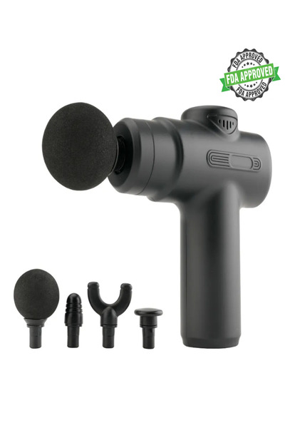 POBO Hams 104 Masaj Tabancası Sporcu Masaj Aleti 4 Başlıklı Şarjlı Titreşimli Sporcu Masaj Tabancası