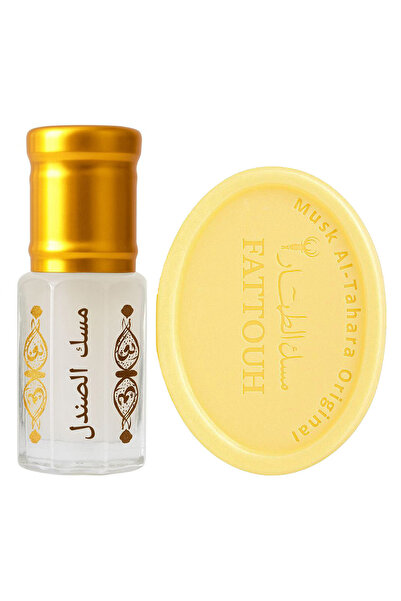 MUSK AL TAHARA صابون الجسم بالصندل المسك 6 مل، ناعم، كريمي، خشبي ورائحة باردة