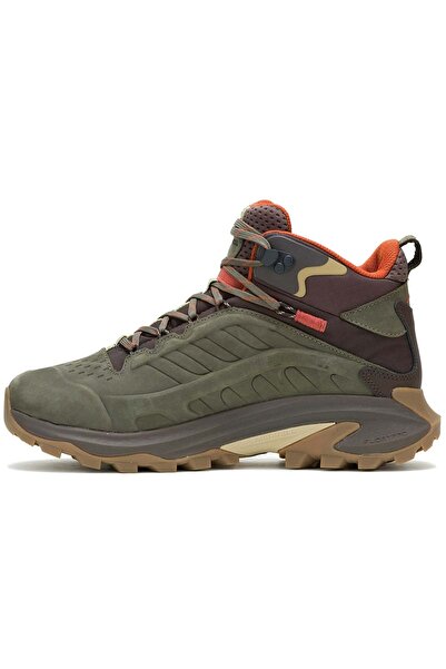 Merrell Moab Speed 2 Lrt Mid Wp Waterproof Wibram Sole Unisex Boots Khaki
