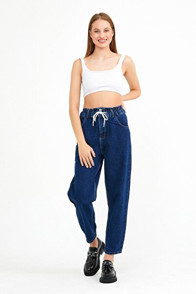 XRAY JEANS Γυναικείο ελαστικό τζιν παντελόνι με φαρδύ πόδι μπλε