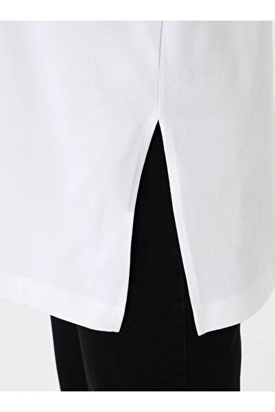 ALİA T-Shirt Crew Neck Plus Size - Λευκό - Alia