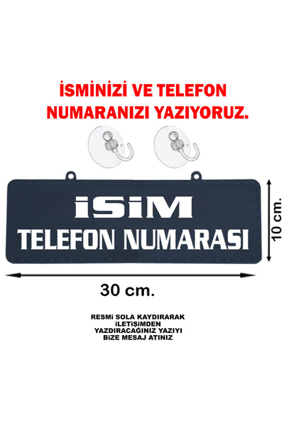 pozantiaksesuardunyasi Kişiye Özel Pleksi Isim Telefon No Tabelası (İSTEDİĞİNİZ YAZIYI YAZALIM)kamyon Kamyonet Tır Aksesuar