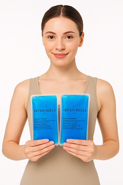 SEVENHİLLS 2 Adet Soğutucu Jel Isıtıcı Jel (Kılıf Hediyeli) ,Termojel Sıcak Soğuk Kompres Jel Buz Paketi13x26cm