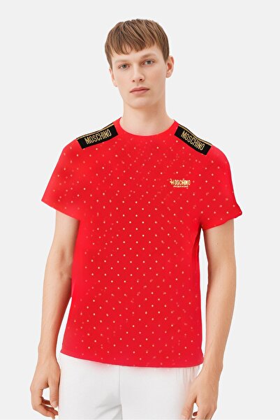 Moschino Men 2 Pcs Polka Dots Short Sleeves Sleepwear T-Shirt With Brief, Multicolor