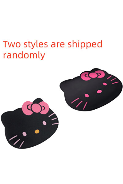 Miniso وسادة ماوس هالو كيتي سوداء، قطعة واحدة، سجادة مكتب كرتونية رائعة، ملحق...