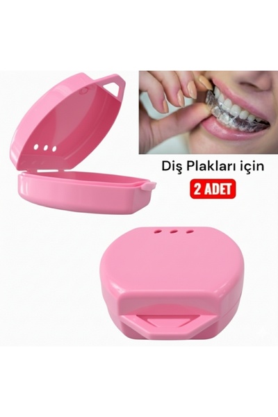 Vulli DİŞ PLAK KABI 2 ADET PRATİK TAŞINABİLİR YIKANABİLİR