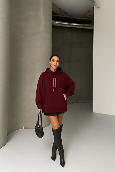 moda paketi Scuba Fabric Comfortable and Stylish Hooded Sweatshirt