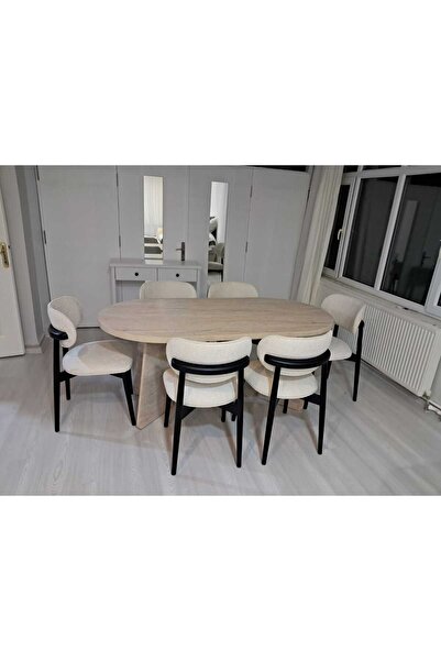 KARMOB Bohem Oval Salon Yemek masası (sadece masa)