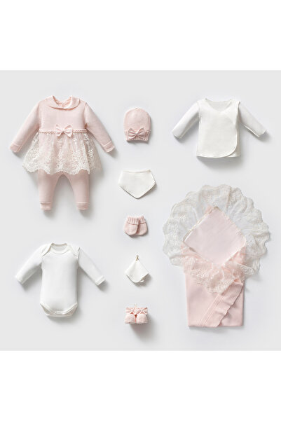 Naka Concept 100% Cotton Knitwear Lace 10-Piece Baby Hospital Discharge Set –...