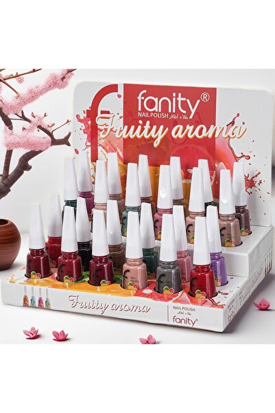 fanity علبة طلاء أظافر ملون (24 لونًا لامعًا) من