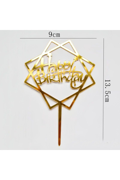 Choice 20 قطعة E 10/20 قطعة 14 سم غطاء كعكة عيد ميلاد سعيد من الأكريليك وأغطي...