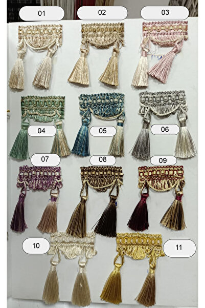 MebelPort Curtain Chenille Backdrop Curtain Double Wing with Fringe Edge (Right - Left Wing)