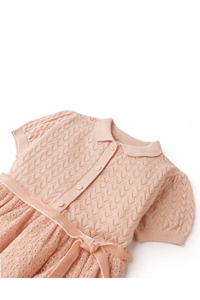 Gingersnaps Girls' Dress with Buttons and Waist Belt