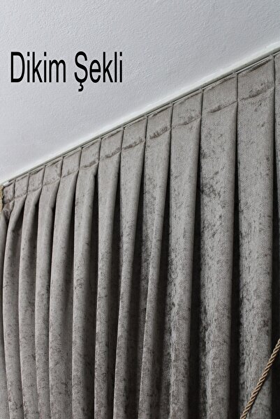 MebelPort Curtain Chenille Backdrop Curtain Double Wing with Fringe Edge (Right - Left Wing)