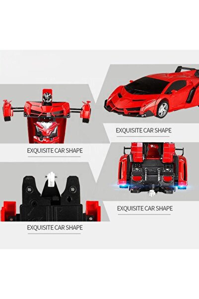 Generic Boy Transformer Car Toy, Remote Controlled Transfiguration Car Electric Rc Racing Toy