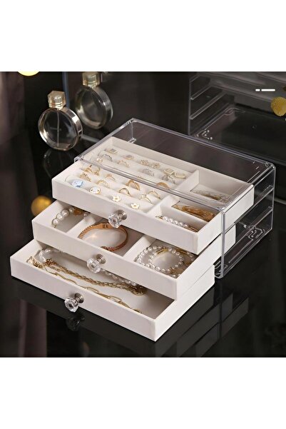 fun zone صناديق ومنظمات تخزين المجوهرات متعددة الوظائف