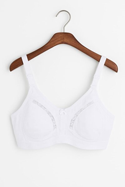 enmodaiçgiyim Білий мереживний бюстгальтер на кісточках з детальним бандажем для відновлення розміру