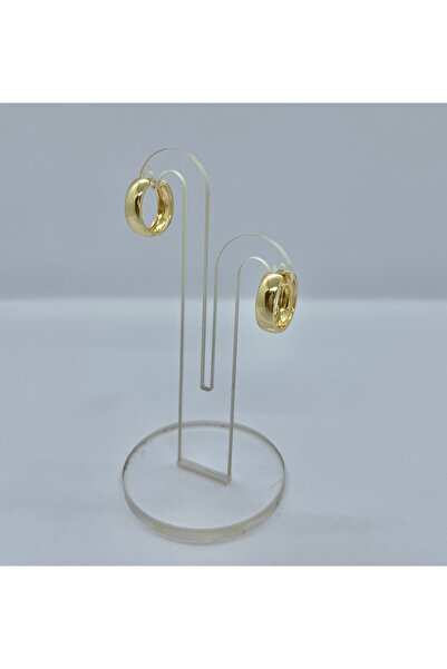 Nilonya Aksesuar Gold Çelik Kalın Halka Küpe