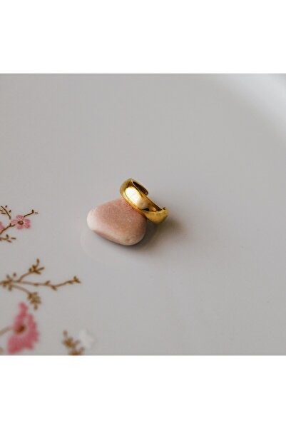 Heppii Gold Bombeli Düz Earcuff Sıkıştırma Kıkırdak Küpe