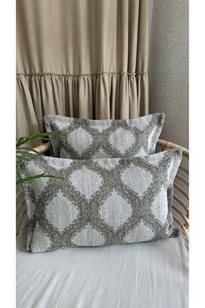 Decamor home Ecru Khaki Green Throw Pillow Cover 1 Piece