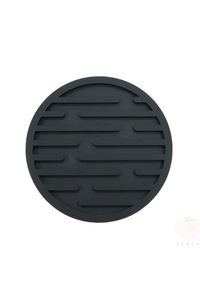 Choice Black 10cm Silicone Coasters Round Heat Resistant Rubber Tea Cup Mat T...