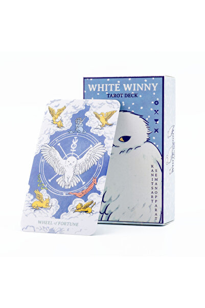 Choice مجموعة بطاقات التارو "وايت ويني" TK38K، إصدار إنجليزي، 80 بطاقة مع دلي...