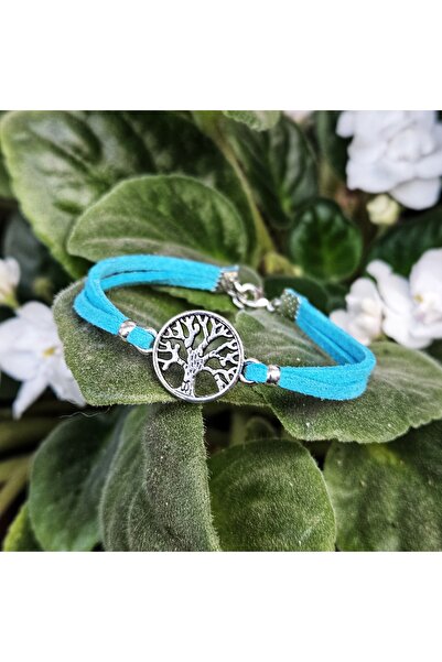 Wild Bracelets Tree of Life bracelet, suede, turquoise, handmade by