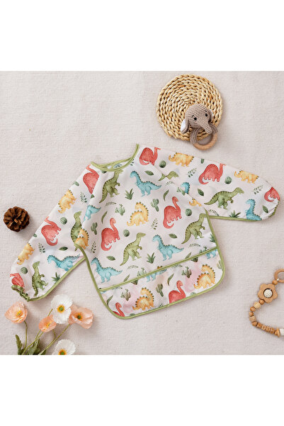 Choice SMT2104-F مريلة أطفال مقاومة للماء قطعة واحدة، مريلة أطفال لطيفة بأكما...