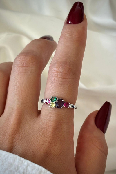 Leo'Stone سلسلة مستوردة أنيقة متعددة الألوان بتصميم بيضاوي من الحجر قابل للتع...