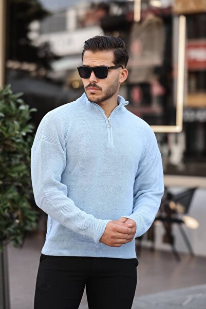 LiewenKlader Erkek Kışlık Fermuarlı Yaka Triko