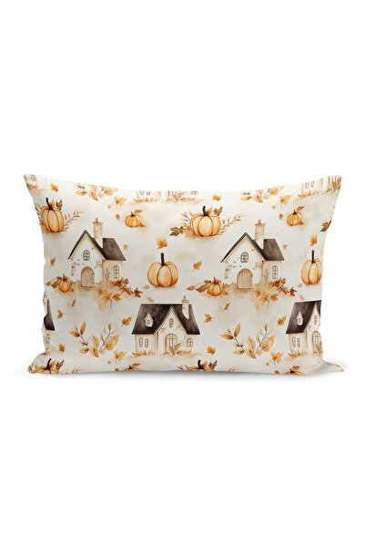 Bertille Home Autumn Plaid Series Double Side Printed Throw Pillow Case (Halloween Autumn Cushion Cover)