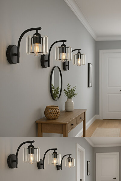 ESSLİGHT Milan Aplik Kristal Taşlı Modern Dekoratif Duvar Aydınlatma