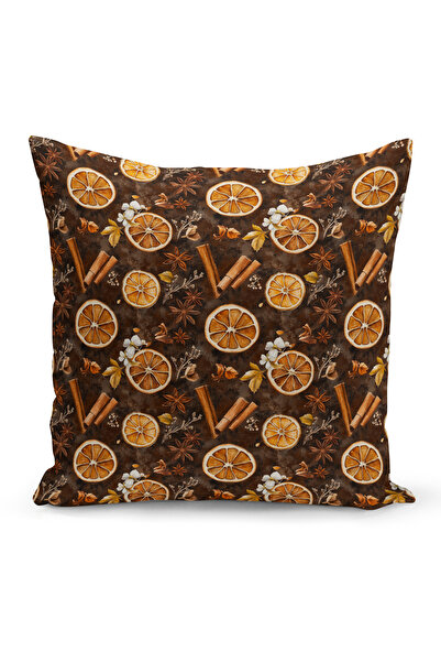 Bertille Home Φθινοπωρινή καρό σειρά με εμπριμέ κάλυμμα μαξιλαριού διπλής όψη...