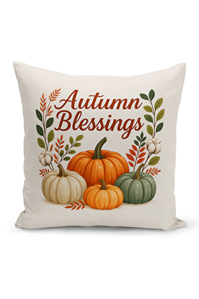 Bertille Home Autumn Plaid Series Double Side Printed Throw Pillow Case (Halloween Autumn Cushion Cover)