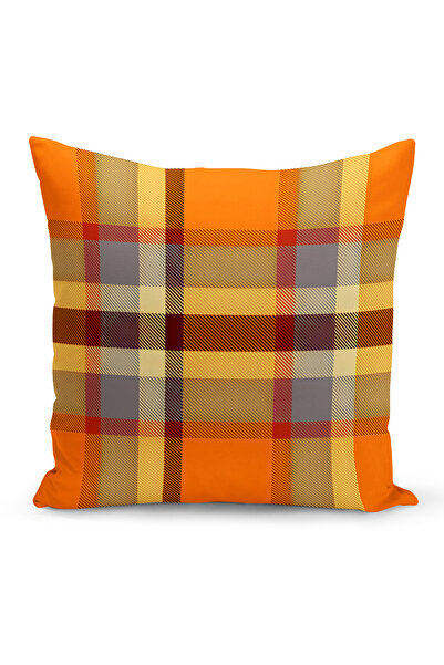 Bertille Home Autumn Plaid Series Double Side Printed Throw Pillow Case (Hall...
