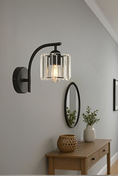 ESSLİGHT Milan Aplik Kristal Taşlı Modern Dekoratif Duvar Aydınlatma