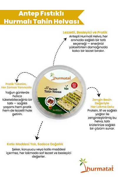 Hurmatat Fıstıklı Helva 400 gr