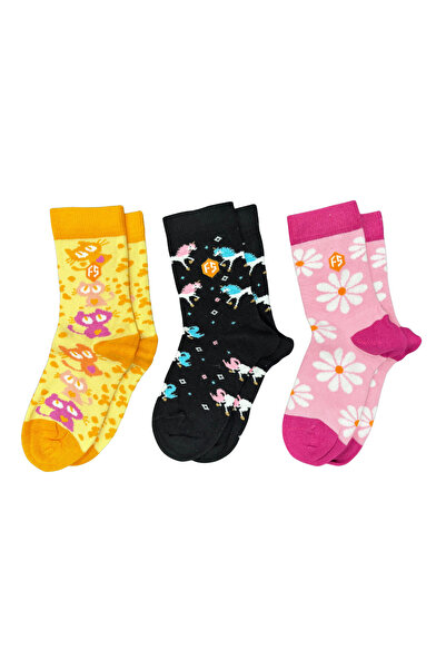 Bijutek Цветни памучни чорапи без шевове за ежедневно носене за момичета