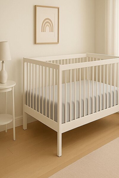 COTENCONCEPT 2 Pieces Cotton and Elastic 60 X 120 X 15 cm Combed Cotton Baby Bedsheet