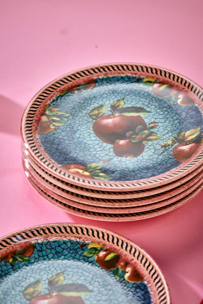 EMBazaar 6-Piece Apple Garden/Pie Plate/Dessert Plate/ Breakfast Presentation Plate/Serving Plate