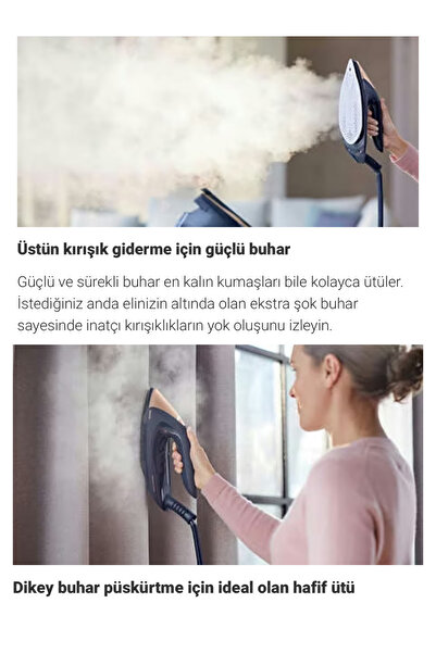 Philips Kameralı, Akıllı 9 Bar 750gr Şok Buhar Kazanlı Otomatik Kumaşa Göre Isı 9000Seri Ütü