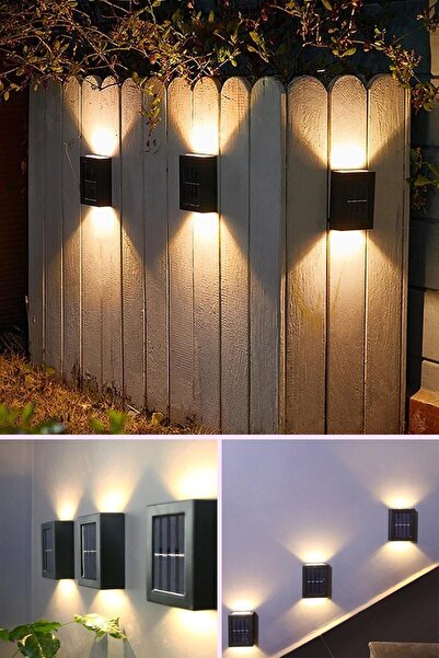 Technojet 1Adet Solar Çift Taraflı Duvar Lamba Aplik