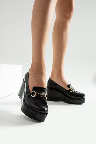ZENNESHOES Elora Wedge Heeled Buckle Women's Shoes