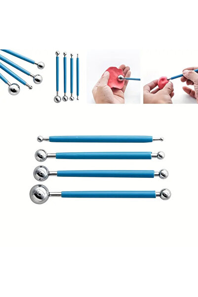 Sanathobi Clay, Ceramics, Pottery, Sculpting, Sculpture, Modeling, Metal Balls-Silicone Pen-9 Pieces