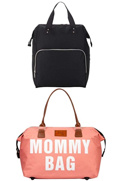 Lui Baby حقيبة ظهر للعناية بالطفل مع حامل وحقيبة كتف للأم، طقم من قطعتين